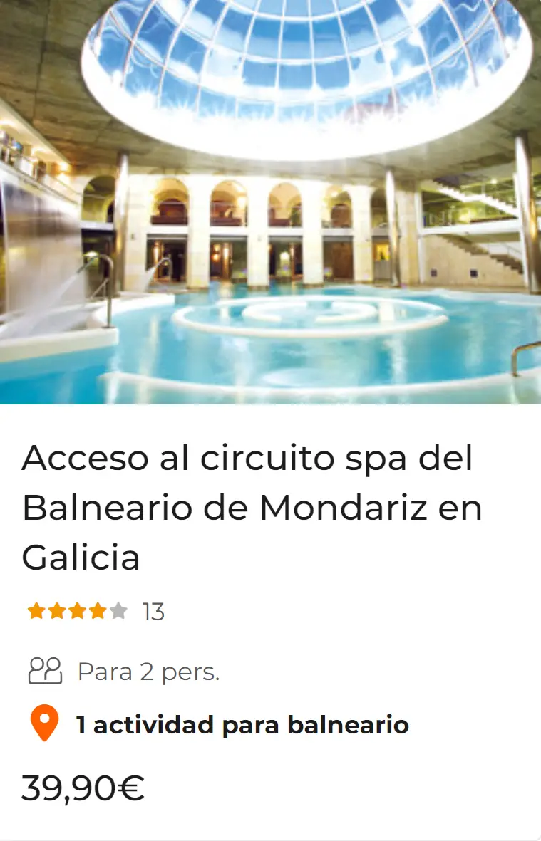 Acceso al circuito spa del Balneario de Mondariz en Galicia