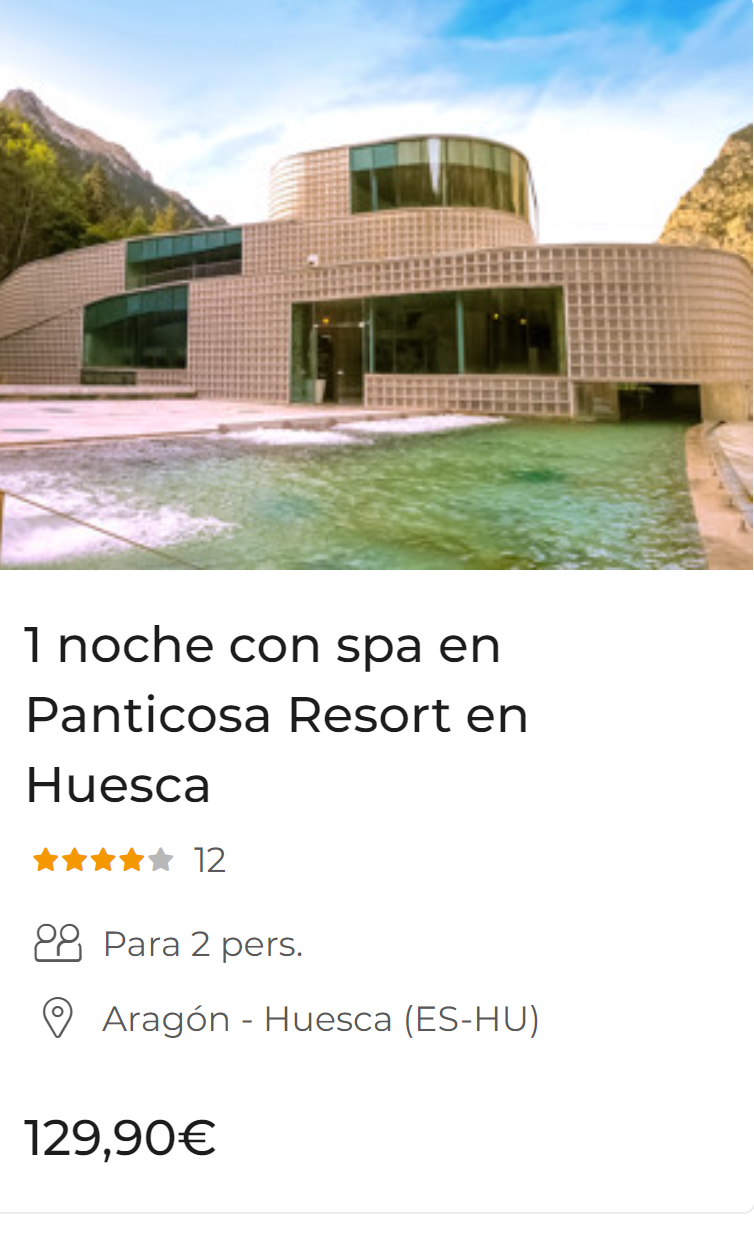 1 noche con spa en Panticosa Resort en Huesca