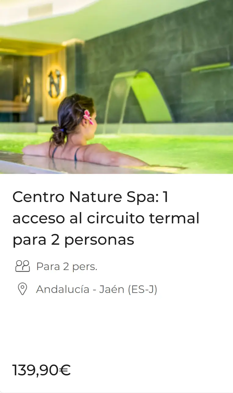 Centro Nature Spa: 1 acceso al circuito termal para 2 personas