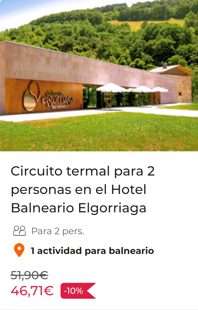 Circuito termal para 2 personas en el Hotel Balneario Elgorriaga