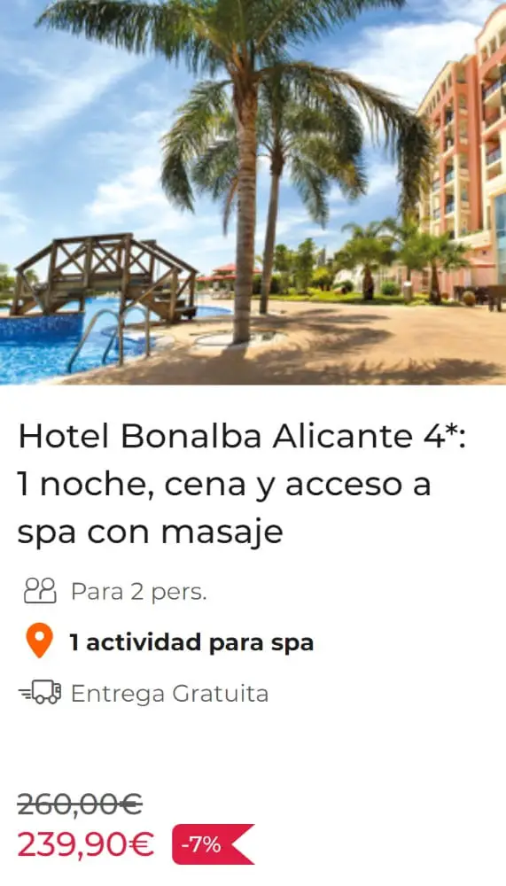 Hotel Bonalba Alicante 4*: 1 noche, cena y acceso a spa con masaje