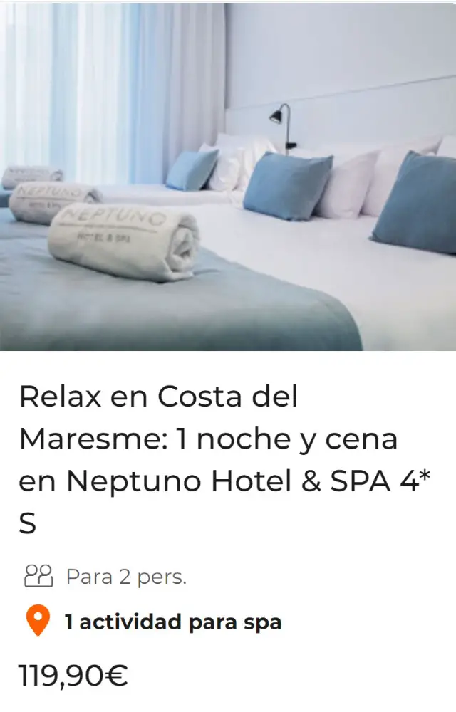 Relax en Costa del Maresme: 1 noche y cena en Neptuno Hotel & SPA 4* S