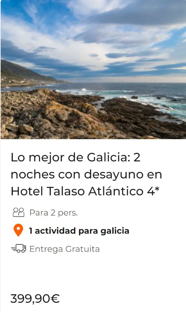 Lo mejor de Galicia: 2 noches con desayuno en Hotel Talaso Atlántico 4*