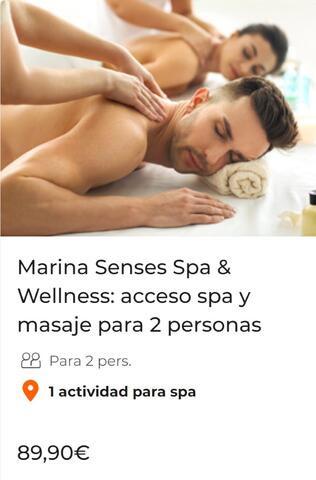 Marina Senses Spa & Wellness: acceso spa y masaje para 2 personas